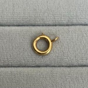 Antique 18K French Bolt Ring Clasp charm solid yellow gold necklace bracelet